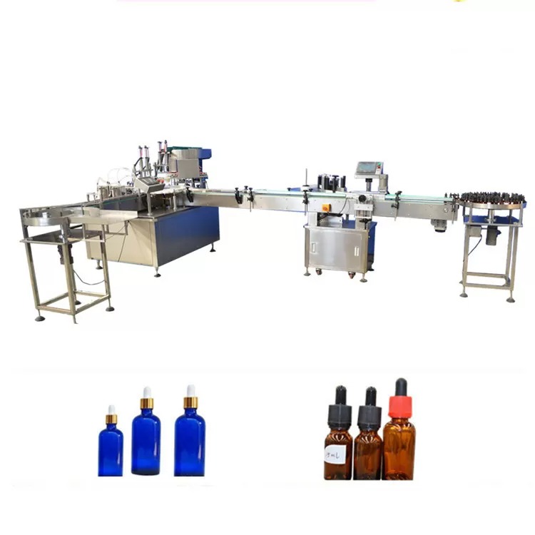 Machine de remplissage de bouteilles d'huile essentielle de contrôle de PLC